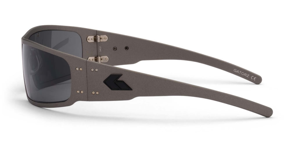 Gatorz Magnum Sunglasses, Cerakote Gunmetal Frame, Smoke Polarized w/Blue Mirror Lens, GZ-01-111
