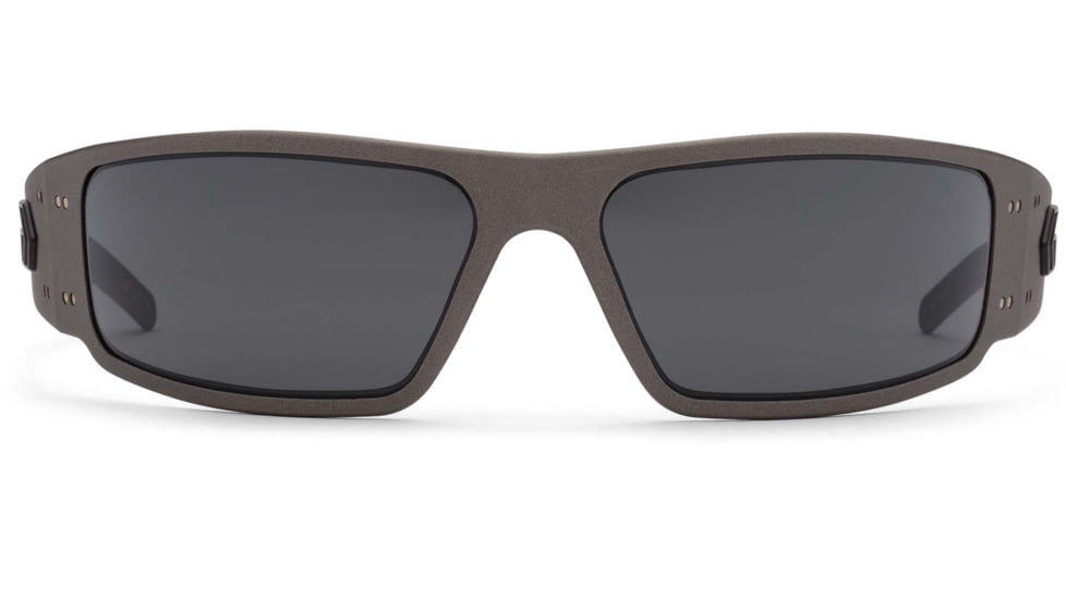 Gatorz Magnum Sunglasses, Cerakote Gunmetal Frame, Smoke Polarized w/Blue Mirror Lens, GZ-01-111
