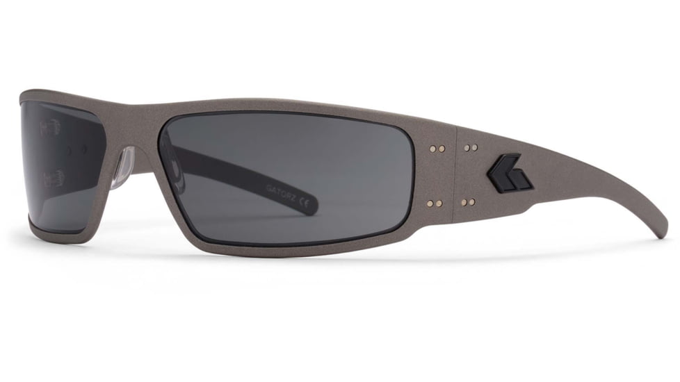 Gatorz Magnum Sunglasses, Cerakote Gunmetal Frame, Smoke Polarized w/Blue Mirror Lens, GZ-01-111