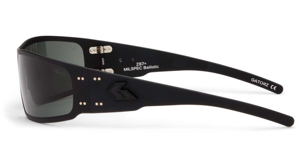 Gatorz Magnum Sunglasses, Milspec Ballistic, Z87.1 Black Frame, Smoke Anti Fog Lens, GZ-01-002