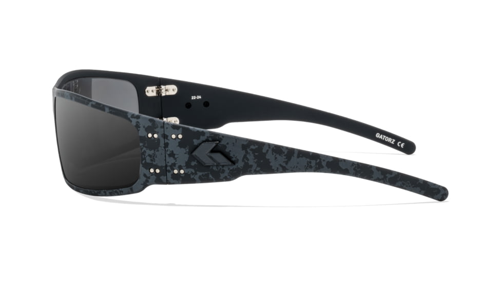 Gatorz Magnum Sunglasses, Stealth Grafitti Frame with Black Logo, Smoke Polarized Lenses, GZ-01-523