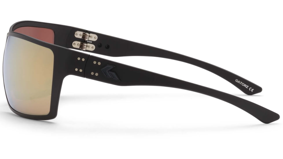Gatorz Marauder Glasses, Gold Mirror Polarized Lens, Black Cerakote, One Size, GZ-12-415