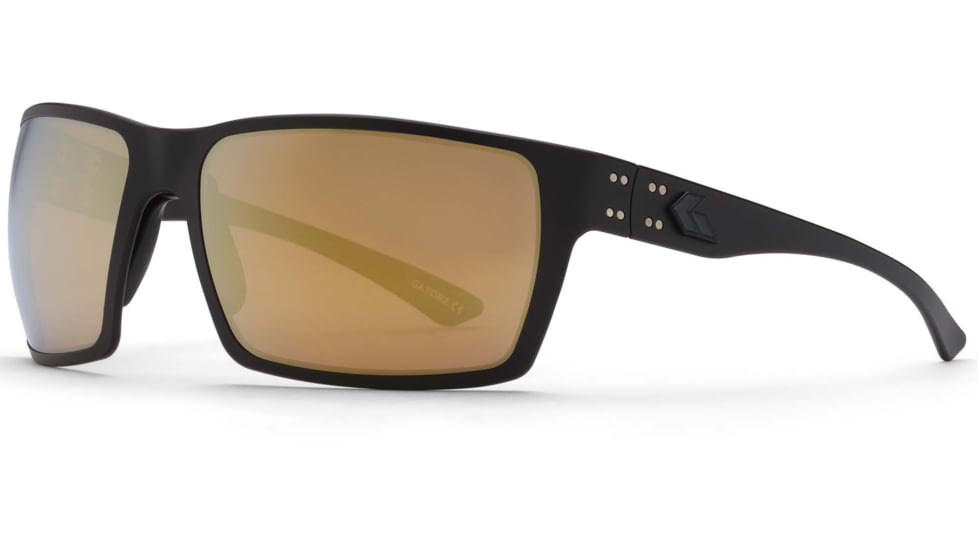 Gatorz Marauder Glasses, Gold Mirror Polarized Lens, Black Cerakote, One Size, GZ-12-415