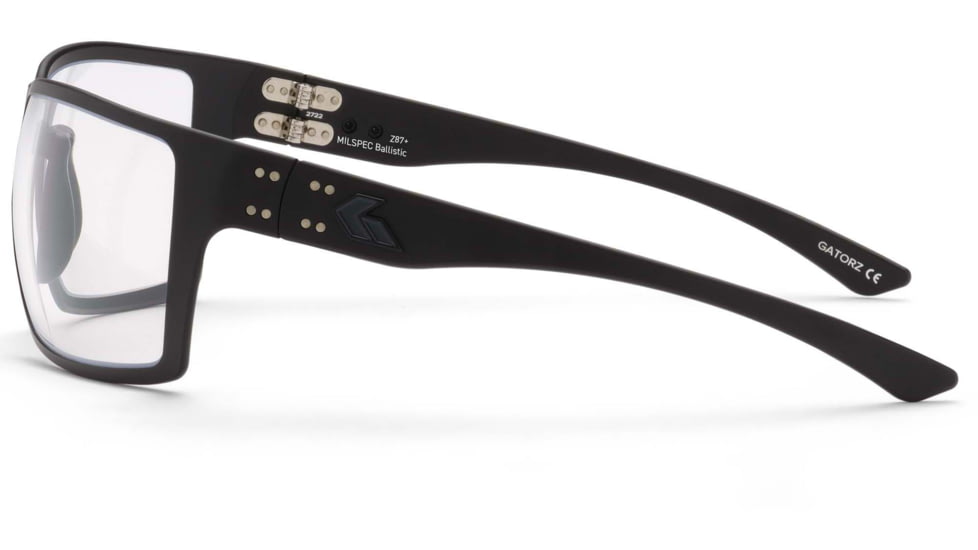 Gatorz Marauder Glasses, MILSPEC Ballistic Z87.1 Clear Lens w/Anti-Fog, Black Cerakote, One Size, GZ-12-402