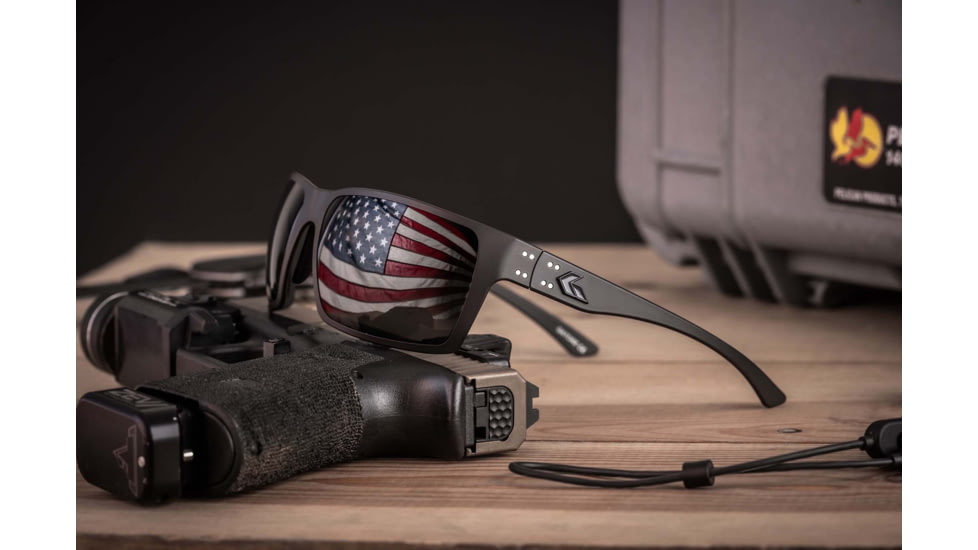 Gatorz Marauder Glasses, MILSPEC Ballistic Z87.1 Smoke Lens w/Anti-Fog, Black Cerakote, One Size, GZ-12-401