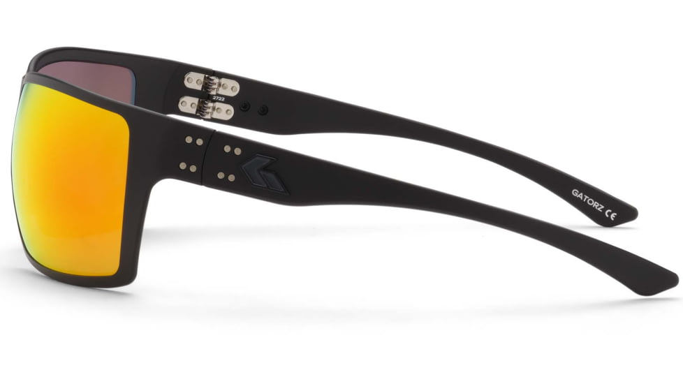 Gatorz Marauder Glasses, Smoke Polarized Lens w/Sunburst Mirror, Black Cerakote, One Size, GZ-12-413