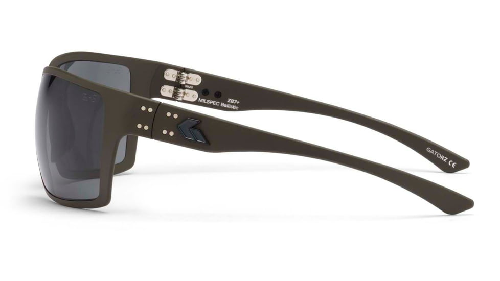 Gatorz Marauder Sunglasses, OD Green Cerakote, MILSPEC Ballistic Smoke w/ Anti-Fog, w/ Black Logo, OD Green, GZ-12-202