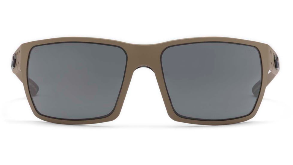 Gatorz Marauder Sunglasses, Tan Cerakote, MILSPEC Ballistic Smoke w/ Anti-Fog, w/ Black Logo, Tan, GZ-12-302