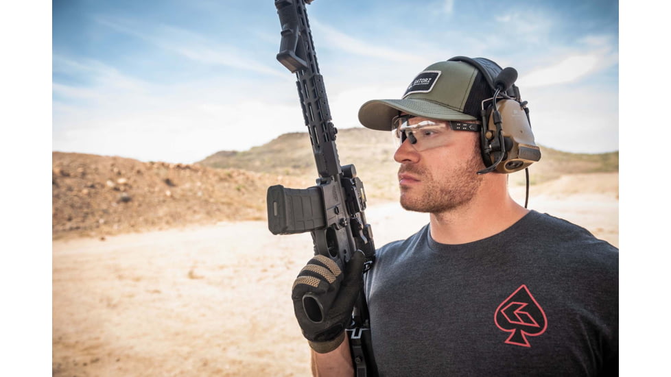 Gatorz Milspec Ballistic Z87.1 Sunglasses, Black Cerakote Frame, Photochromic Lens , Blackout Logo, One Size, GZ-10-404