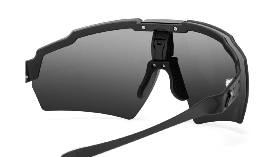 Gatorz Milspec Ballistic Z87.1 Sunglasses, Black Cerakote Frame, Smoke Lens, Blackout Logo, One Size, GZ-10-401