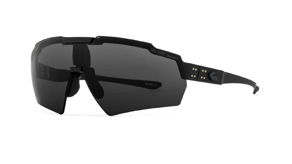 Gatorz Milspec Ballistic Z87.1 Sunglasses, Black Cerakote Frame, Smoke Lens, Blackout Logo, One Size, GZ-10-401