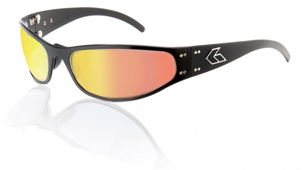 Gatorz Radiator Sunglasses, Black Frame, Sunburst Multi-Chrome Lens RADBLK13M