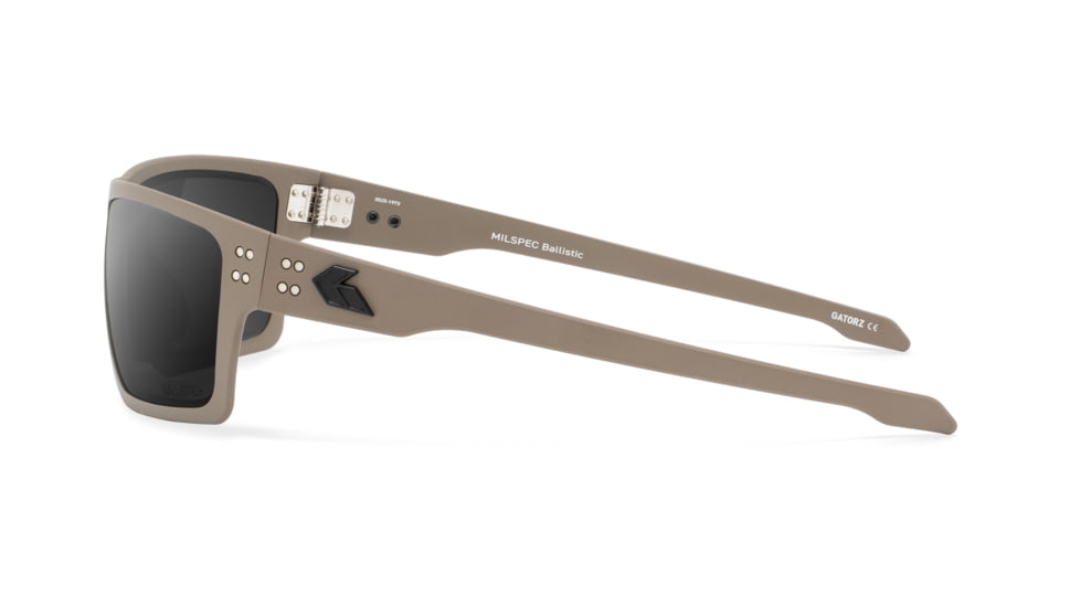 Gatorz Sentix Glasses, Smoke w/ Anti-Fog, Tan/Matte Black Logo, Medium, GZ-18-302