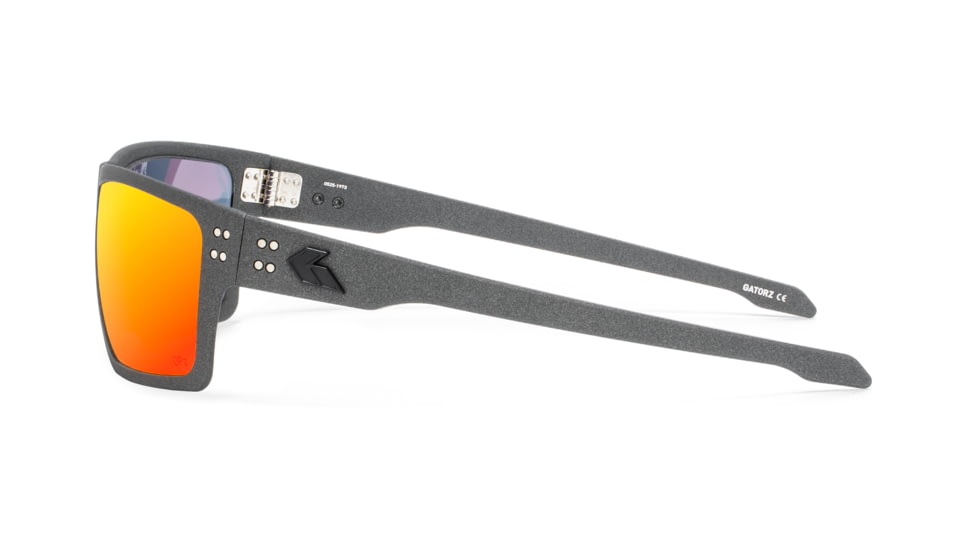 Gatorz Sentix Glasses w/ sunburst, Graphite/Matte Black Logo/Polarized Rose, Medium, GZ-18-180