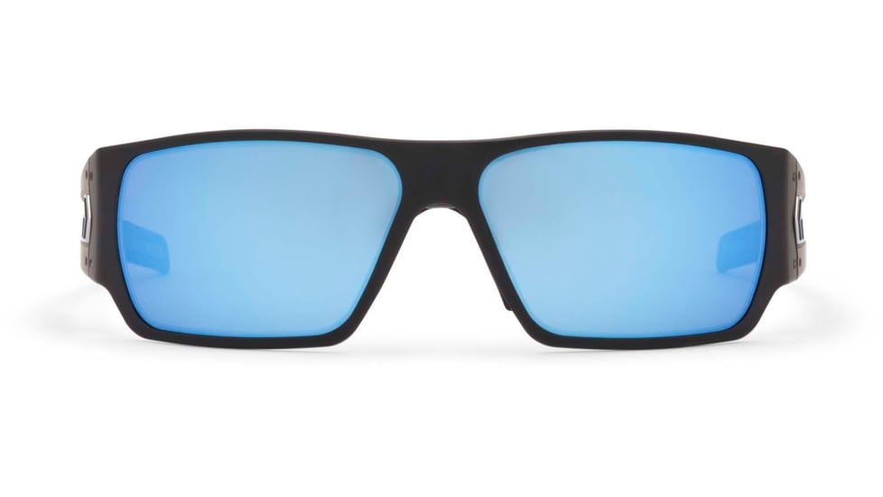Gatorz Specter Sunglasses, Cerakote Black Frame, Smoke Polarized w/Blue Mirror Lens, GZ-08-421