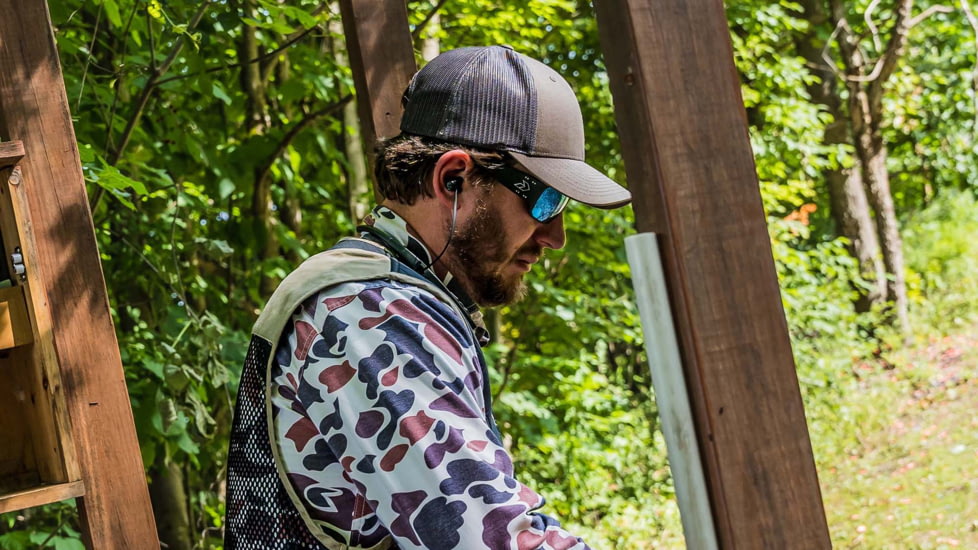 Gatorz Specter Sunglasses, Cerakote Black Frame, Smoke Polarized w/Blue Mirror Lens, GZ-08-421