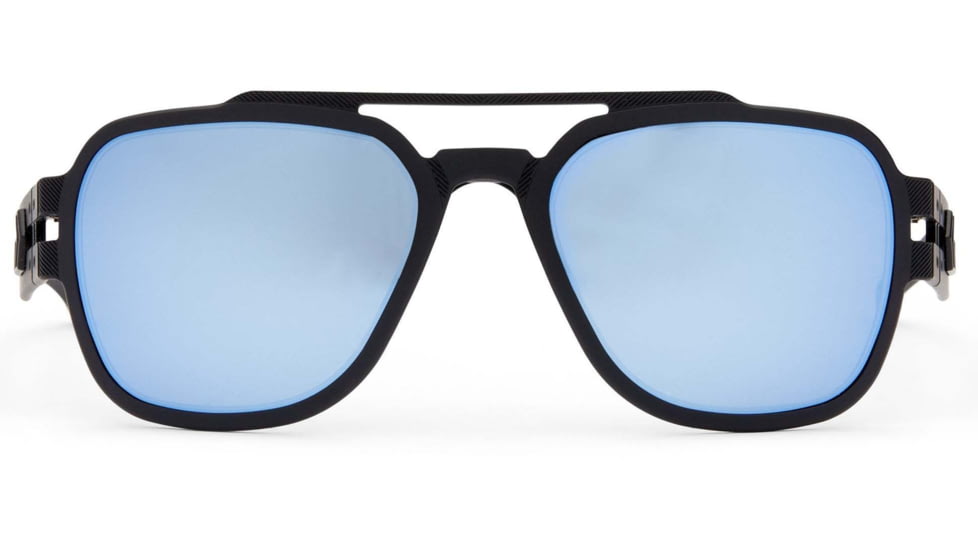 Gatorz Stark Sunglasses, Matte Blackout Frame, Smoked Polarized w/ Blue Mirror Lens, GZ-06-012