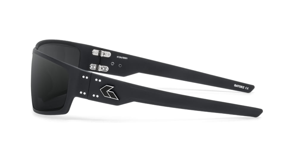 Gatorz Warhawk Sunglasses, Black, Silver Logo, Smoke, Black, One Size, 841235127281