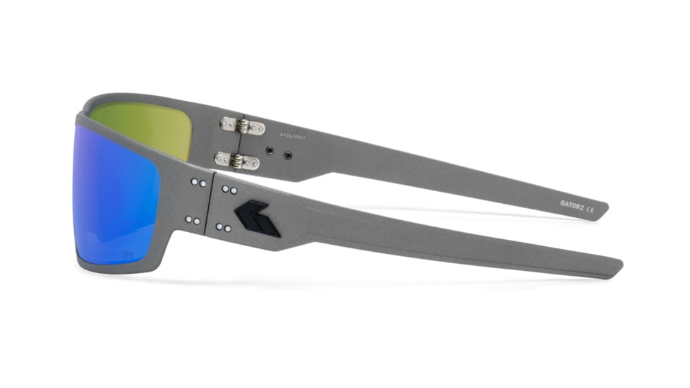 Gatorz Warhawk Sunglasses, Gunmetal, Matte Black Logo, Digitally Optimized Polarized Opz Green Mirror, Gunmetal, One Size, 841235127366