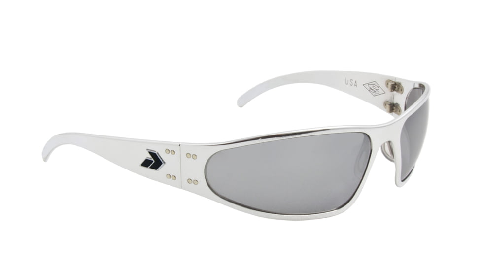Gatorz Wrapol02pSp Wraptor Polished Chrome Frame Chrome Polarized Lens Sunglasses