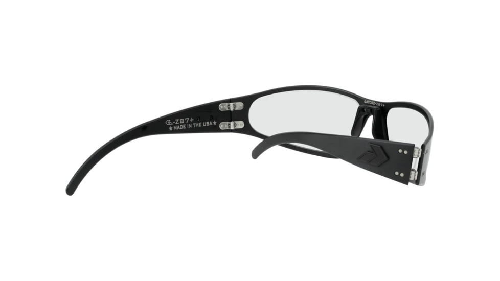 Gatorz Wraptor Ansi Z87.1 Sunglasses, Black Frame, Clear Anti Fog Lens, WRAZBLK06A