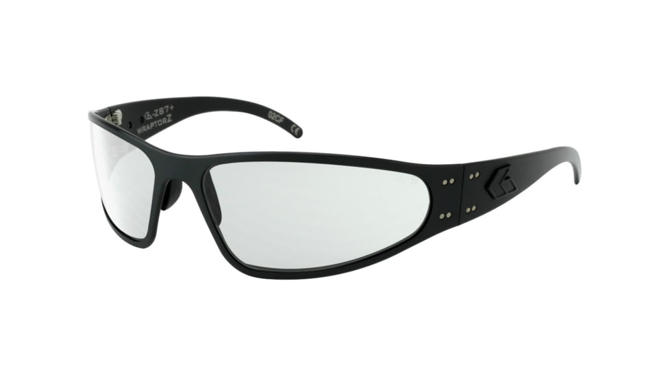 Gatorz Wraptor Ansi Z87.1 Sunglasses, Black Frame, Inferno Anti Fog Lens, WRAZBLK01TA
