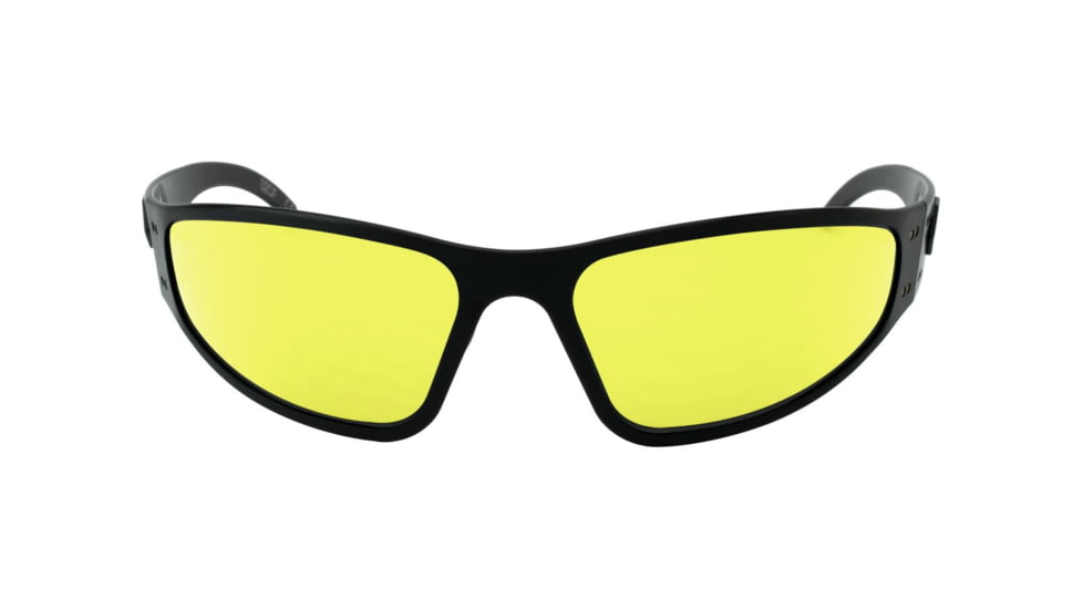 Gatorz Wraptor Ansi Z87.1 Sunglasses, Black Frame, Yellow Anti Fog Lens, WRAZBLK04A