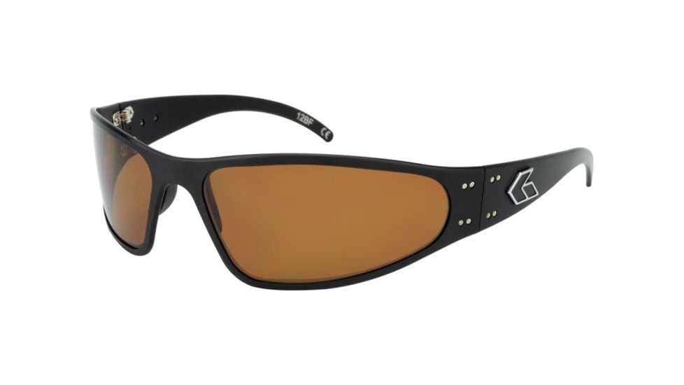 Gatorz Wraptor Sunglasses, Black Frame, Brown Lens WRABLK03
