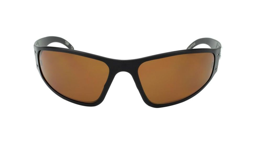 Gatorz Wraptor Sunglasses, Black Frame, Brown Lens WRABLK03