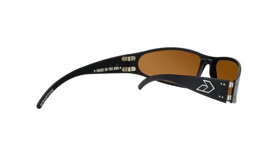 Gatorz Wraptor Sunglasses, Black Frame, Brown Lens WRABLK03