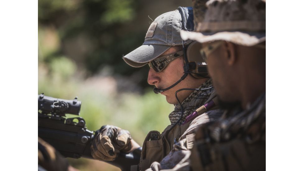 Gatorz Wraptor Sunglasses, Grey Lens, Cerakote Military Tan Frame WRACTN01