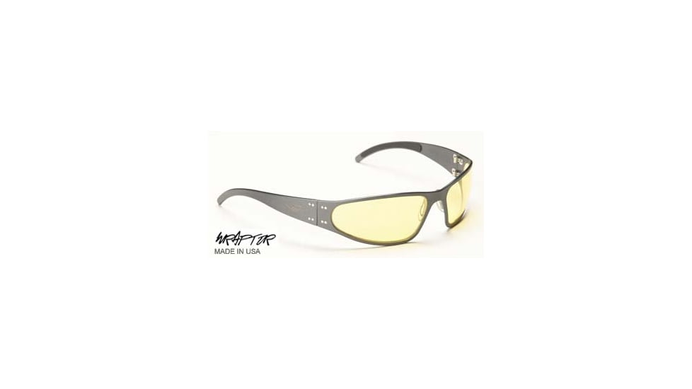 Gatorz Wraptor, Gunmetal Frame, Yellow Lens