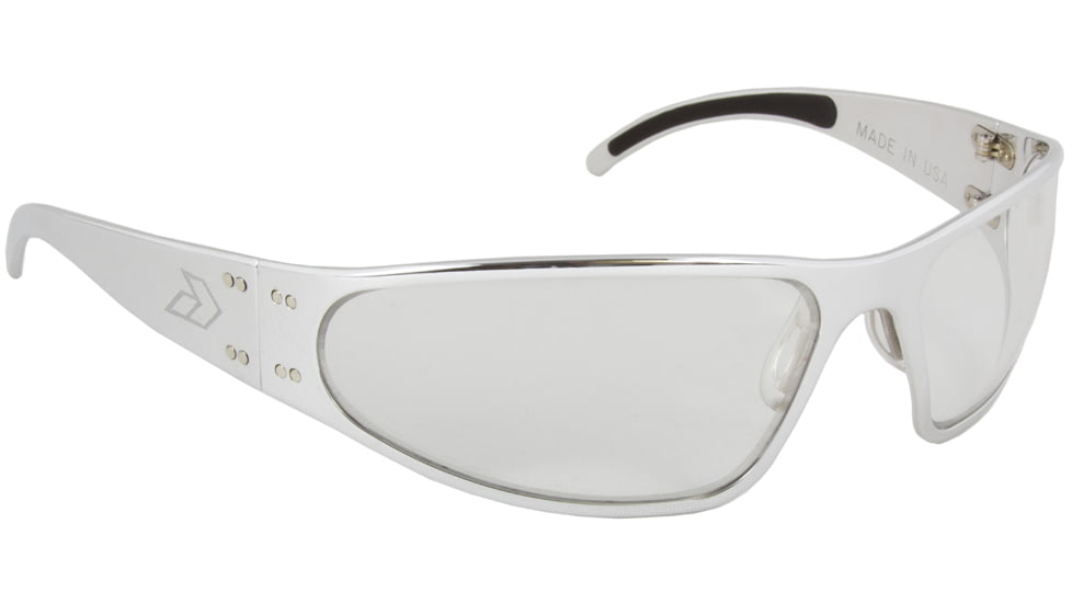 Gatorz Wraptor Sunglasses, Polished Frame, Clear Lens WRAPOL06
