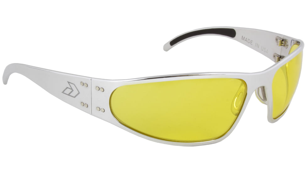 Gatorz Wraptor Sunglasses, Polished Frame, Yellow Lens WRAPOL04