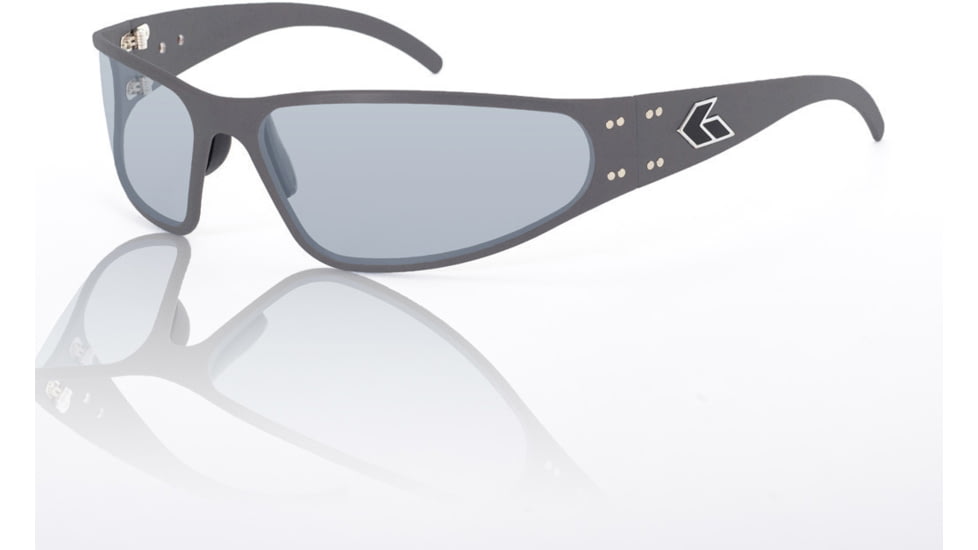 Gatorz Wraptor Sunglasses, Grey Polarized Lens, Cerakote Tungsten Frame WRA01P