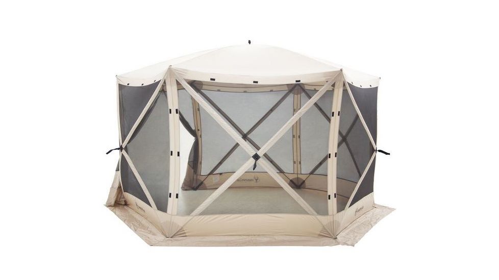 Gazelle 6 sided Portable Gazebo, Tan 21500