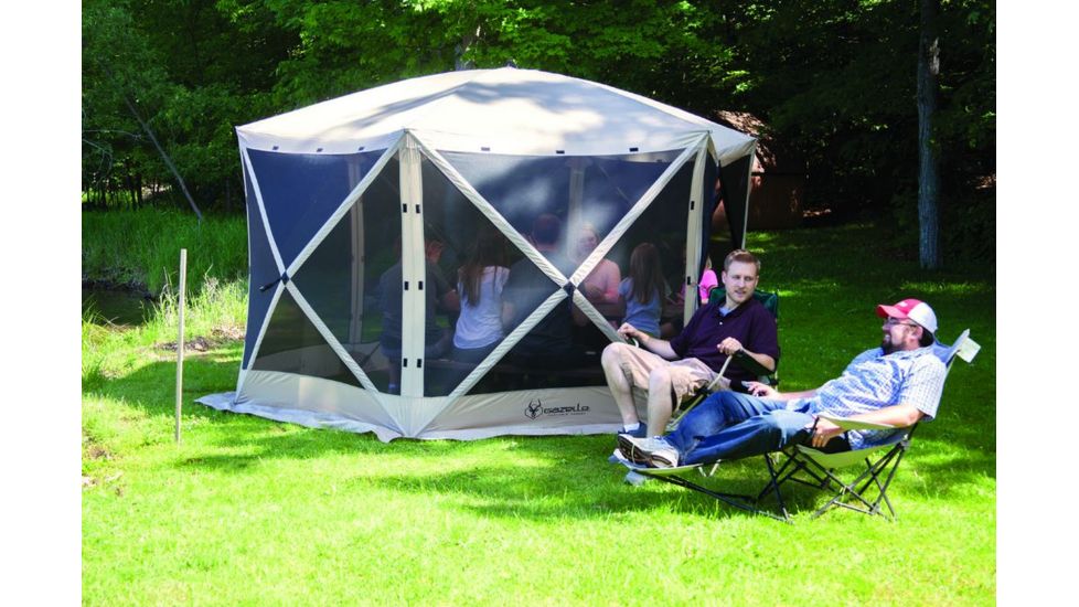 Gazelle 6 sided Portable Gazebo, Tan 21500