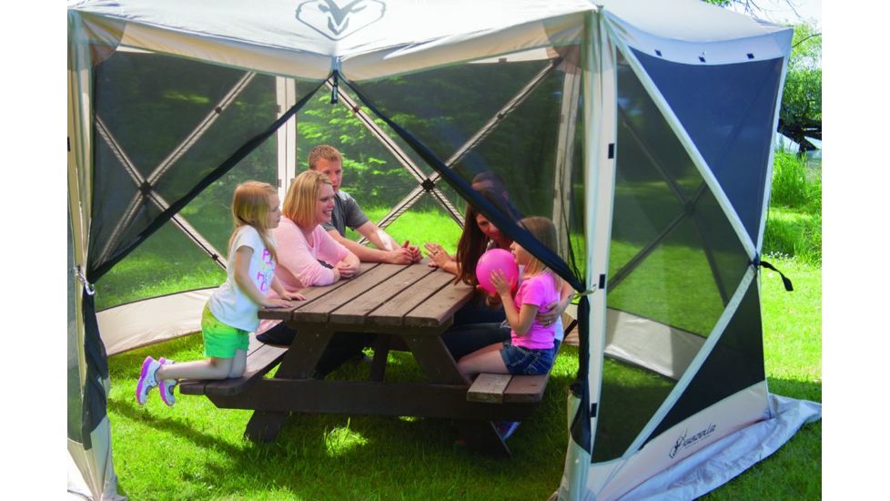 Gazelle 6 sided Portable Gazebo, Tan 21500
