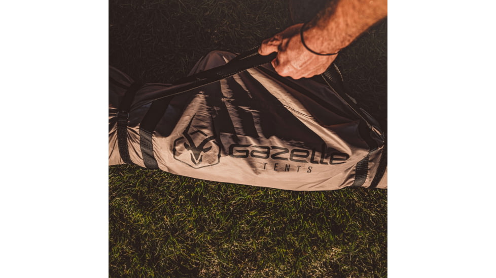 Gazelle G6 6-Sided Portable Gazebo Pop-Up Hub Screen Tent, 3 Pack of Wind Panels, Desert Sand, 8-Person, GK908