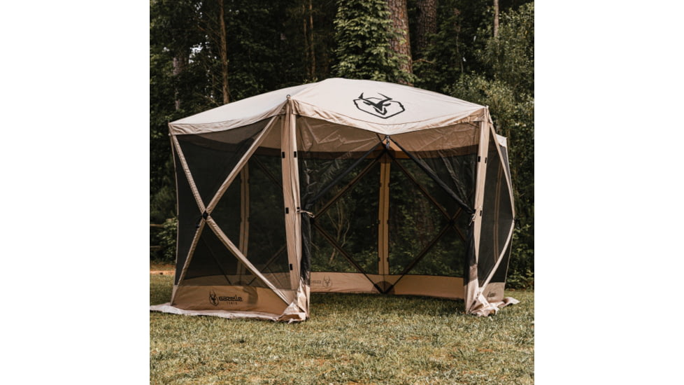 Gazelle G6 6-Sided Portable Gazebo, GG602DS, Desert Sand, 8-Person, GG602DS