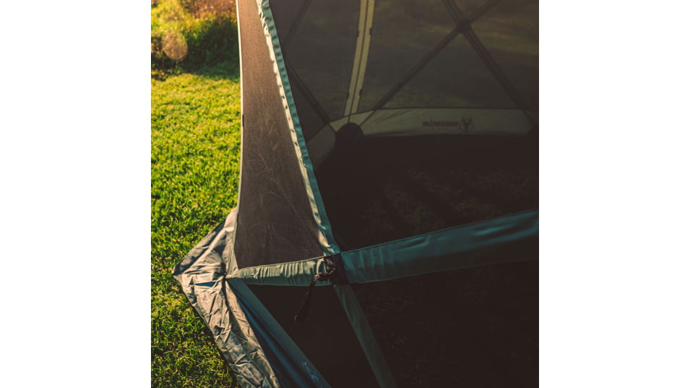 Gazelle G6 6-Sided Portable Gazebo Pop-Up Hub Screen Tent With 3 Pak of Wind Panels, Alpine Green, 8-Person, GK910