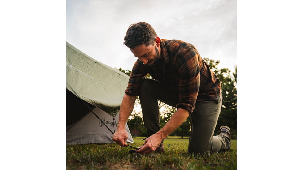 Gazelle Gazelle T3 Tandem Pop-Up Portable Camping Hub Tent, Alpine Green, 6-Person, GT350GR