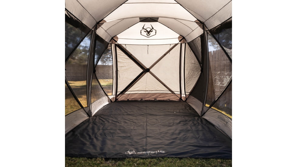Gazelle Tandem 6-Sided Gazebo Footprint, Black, GA118