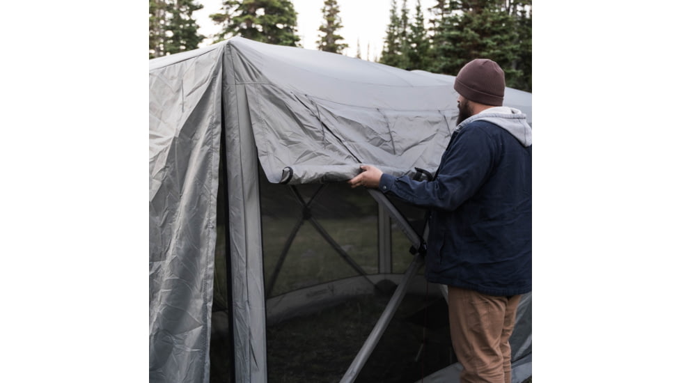 Gazelle Tandem Gazebo Tent, Easy Pop-Up Hub Screen Tent, Durable, TriTech Mesh, Waterproof, UV Resistant, 10-Person, Agave Green, 10-Person, GG800AG