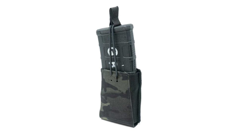 GBRS Group Single Rifle Magazine Pouch, Bungee Retention, Multicam Black, One Size, GEAR-SRMP-5.56-BR-MCB