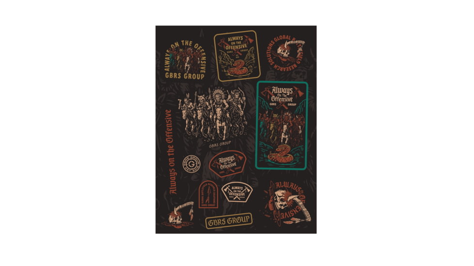 Gbrs Group Gear GBRS Group Always On The Offensive Sticker Sheet, SPS-AOO25
