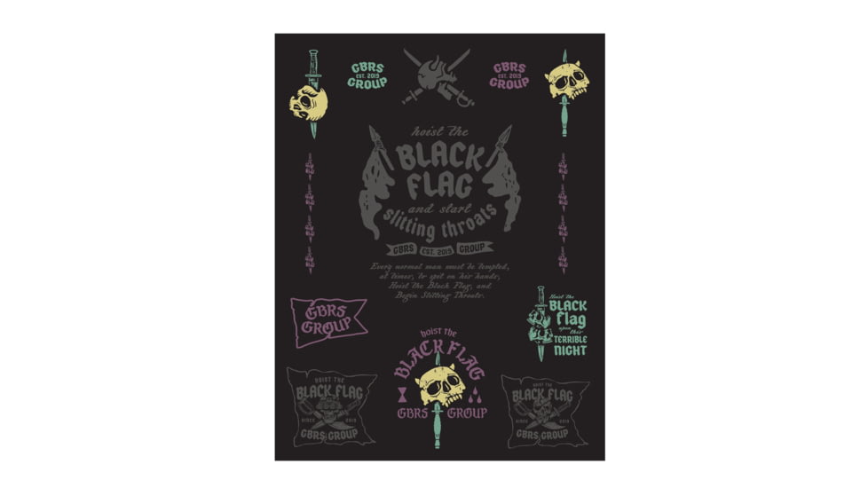 Gbrs Group Gear GBRS Group Black Flag Sticker Sheet, SPS-BF