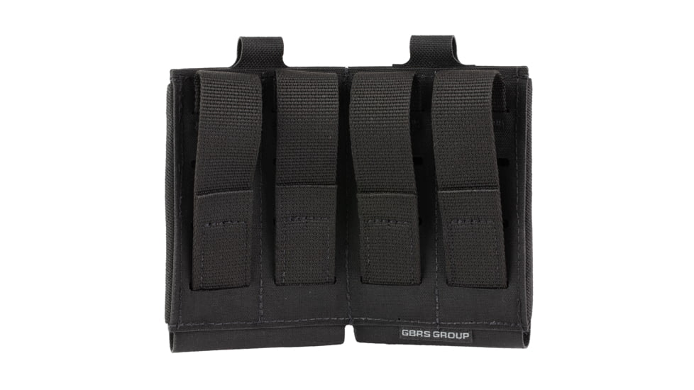 GBRS Group Double Rifle Magazine Pouch - Bungee Retention, BLACK, GEAR-DRMP-5.56-BR-BLK