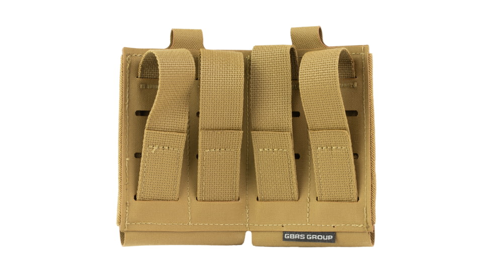 GBRS Group Double Rifle Magazine Pouch - Bungee Retention, COYOTE, GEAR-DRMP-5.56-BR-CB
