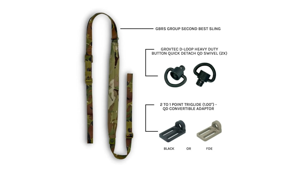 Gbrs Group Gear GBRS Group Second Best Sling Bundle, BNDL-SBS-BLK-BLK
